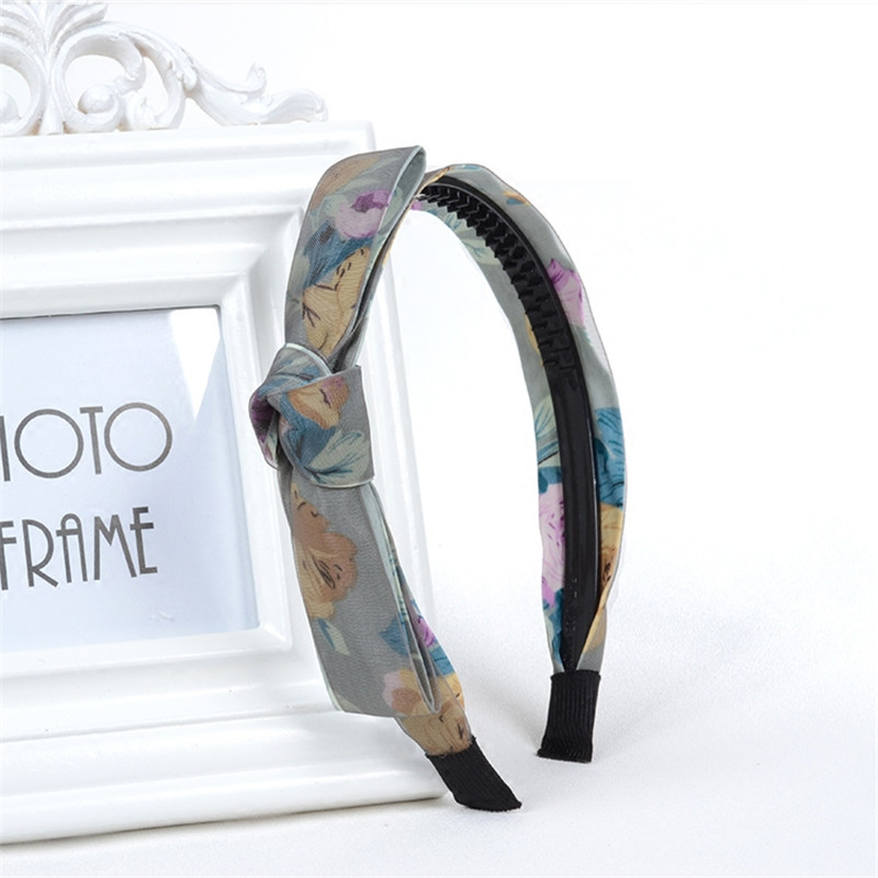 布艺欧根纱夹蝴蝶结箍宽边头箍防滑带齿卡饰品送女朋友七夕情人节礼物