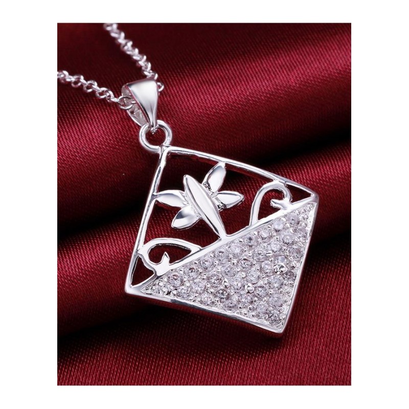 N542 Women Silver Necklace 镀925纯银女项链日韩版锁骨链潮人送女朋友七夕情人节礼物