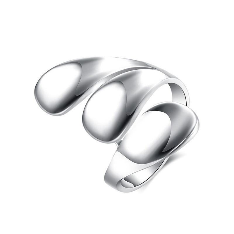R809Women Silver Rings镀纯银个性夸张戒指日韩指环简约戒子女生送女朋友七夕情人节礼物