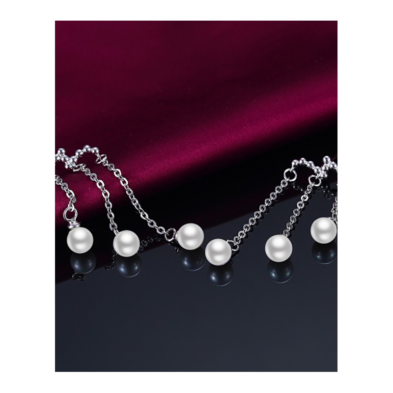 珍珠耳钉银耳针耳饰女士流苏耳环日韩配饰 耳坠长款韩版时尚饰品 首饰礼物送女朋友七夕情人节礼物