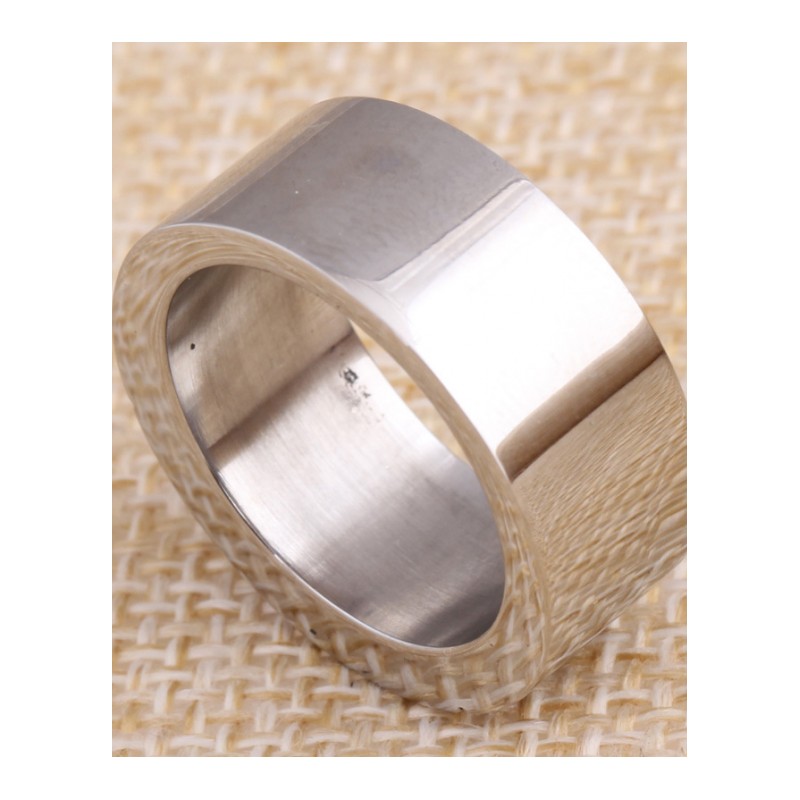 不锈钢饰品韩版9mm宽钛钢镶锆石女款戒指环YWTJDZ0845送女朋友七夕情人节礼物