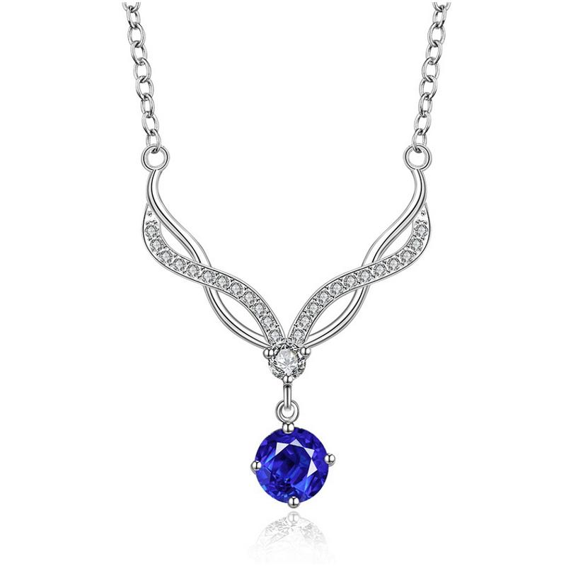 N534 Women Silver Necklace 镀925纯银女项链日韩版锁骨链潮人送女朋友七夕情人节礼物