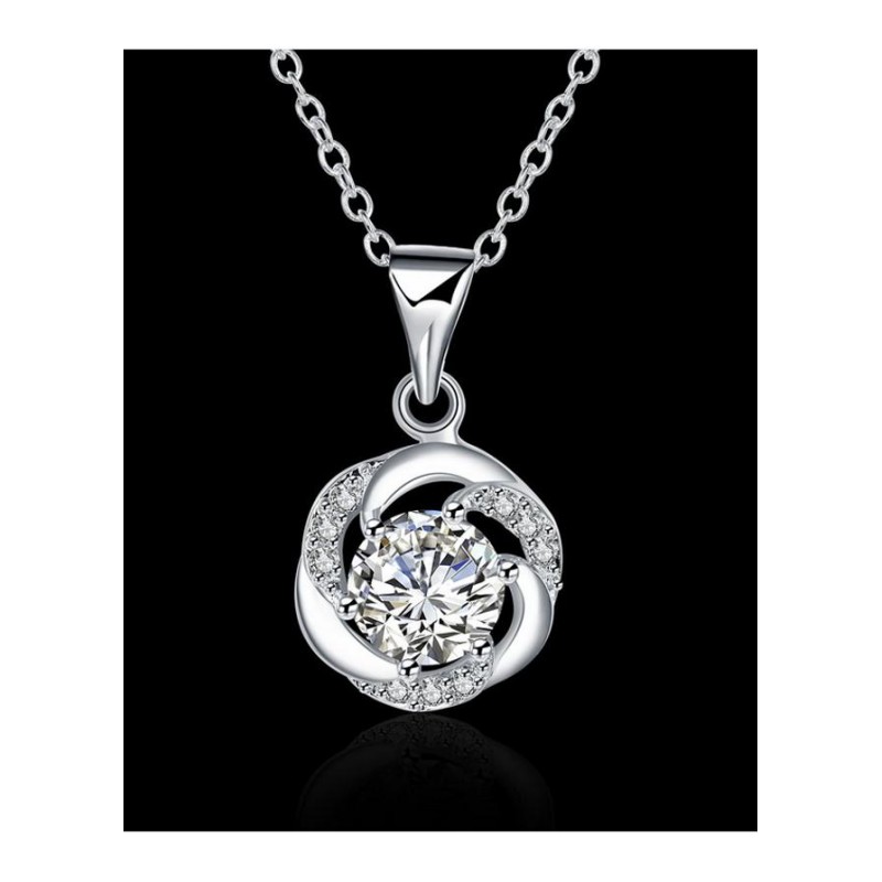 N471Women Silver Necklace 镀925纯银女项链日韩版锁骨链潮人送女朋友七夕情人节礼物