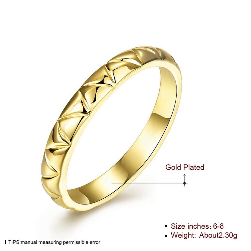 R099 Women Gold Ring 彩金戒指女饰品简约日韩食指潮人指环学生送女朋友七夕情人节礼物