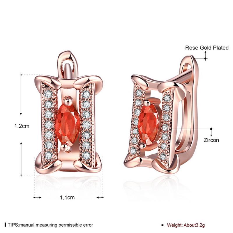 E157 Women Gold Earrings Stud 防过敏彩金耳钉韩国气质简约女送女朋友七夕情人节礼物