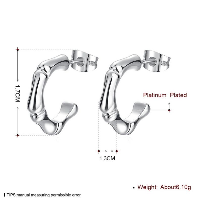 E080 Women Gold Earrings Stud 防过敏彩金耳钉韩国气质简约女送女朋友七夕情人节礼物