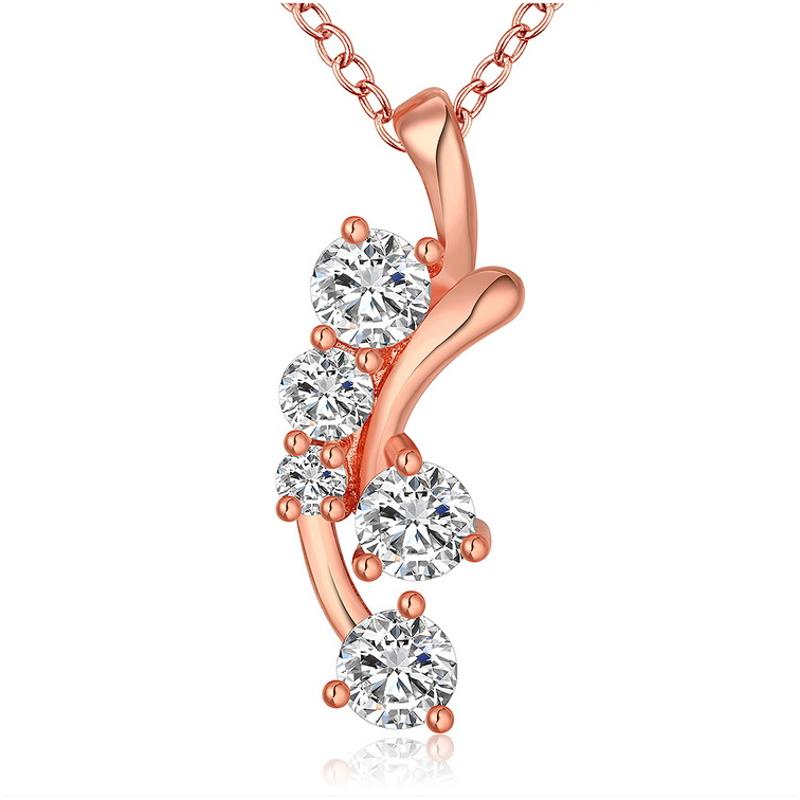 N857 Women Gold Necklace 玫瑰金敏项链女锁骨链配饰日韩简约送女朋友七夕情人节礼物