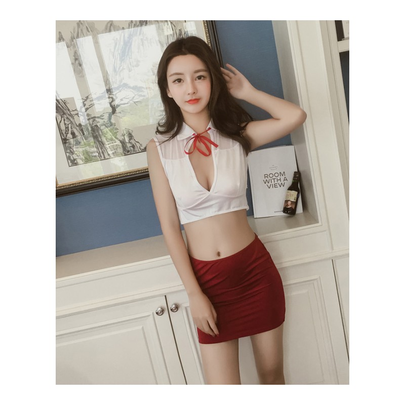 性感情趣内衣紧身包臀空姐制服短裙套装OL女秘书夜店酒吧激情套装