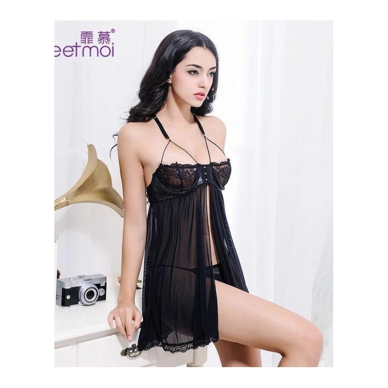 情趣内衣服性感制服骚开档小胸三点式透视装夜火女SM激情用品套装