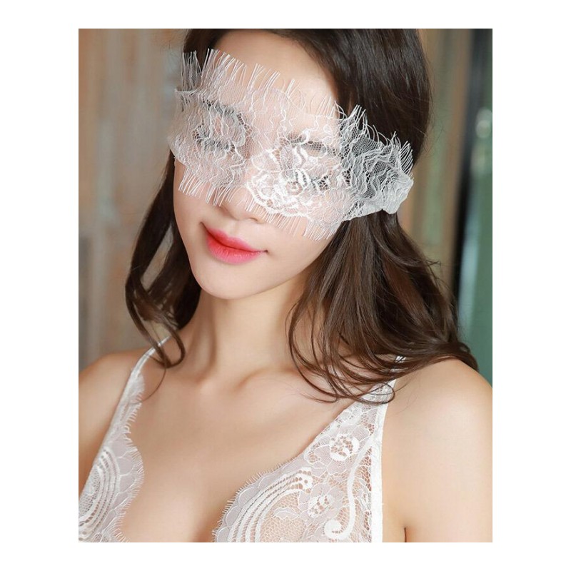 蕾丝绑带透视化妆舞会制服眼罩可爱性感情趣内衣配件透明面具