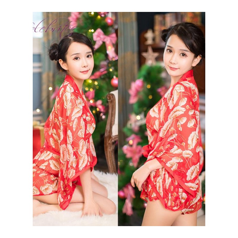 情趣内衣服浴袍夜店制服诱惑sm骚露乳和服小胸血滴子透视激情套装