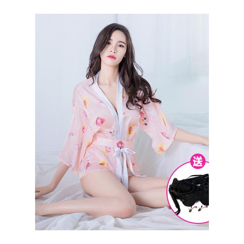 性感情趣内衣制服情趣套装sm骚和服透视装三点式夫妻小胸