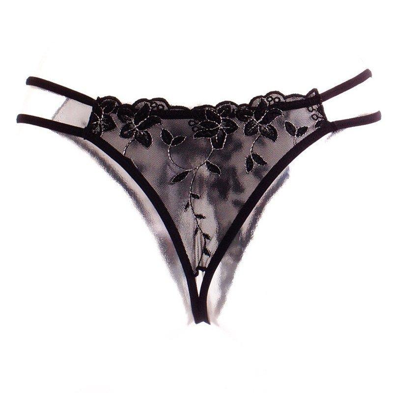 霏慕情趣内衣系列优雅蕾丝刺绣丁字裤 性感惹火开裆情趣露臀诱惑三角内裤成人用品情趣用品性用品2004