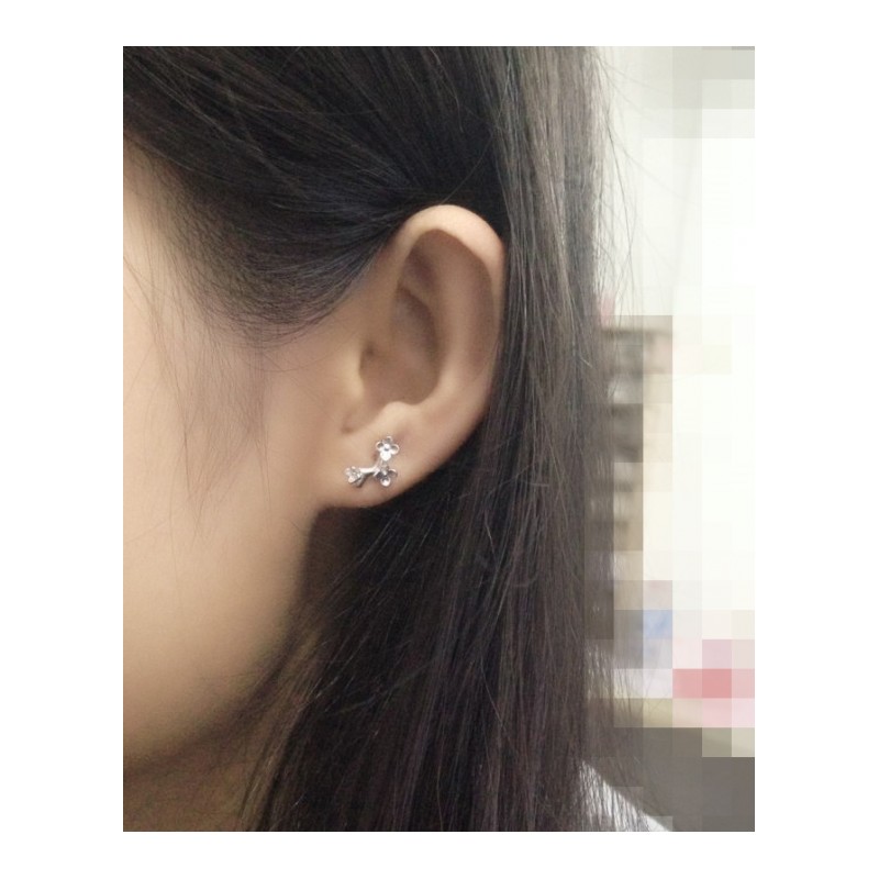 925耳饰小树枝造型耳钉时尚女款可爱风格首饰品送女朋友七夕情人节礼物