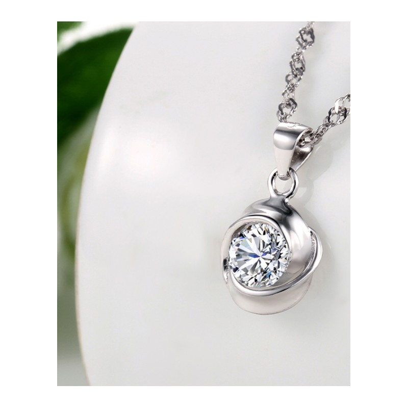 925银项链女款 韩版时尚银饰品坠首饰 送友情侣生日纪念礼物送女朋友七夕情人节礼物