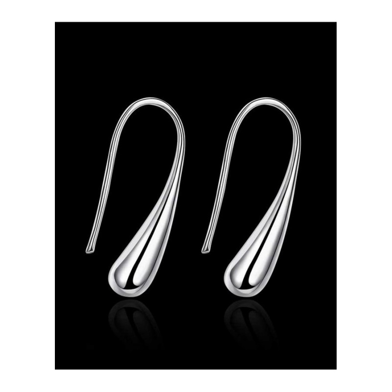 E004 Women silver plated earring镀925纯银耳环时尚创意水滴耳