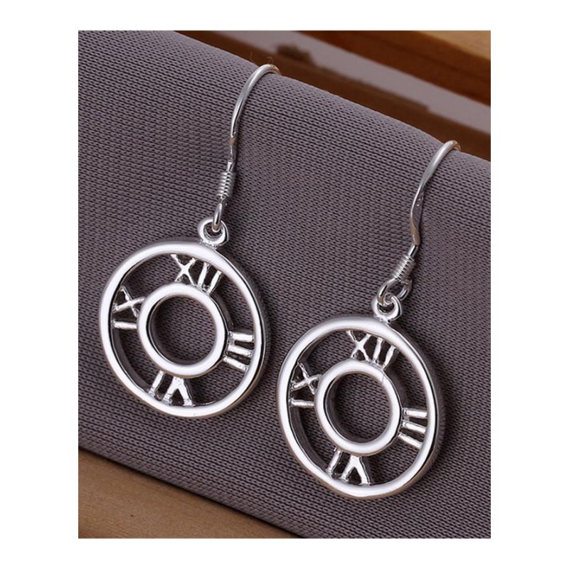 E041Women silver plated earring镀925纯银日韩时尚气质耳环耳饰