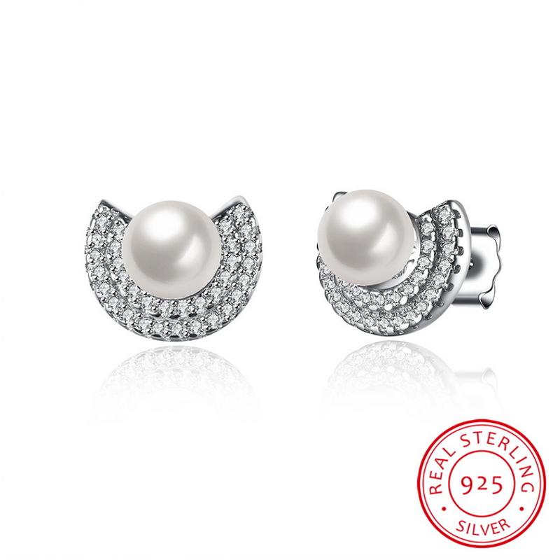 E066 Silver Earrings 925纯银耳环日韩耳钉女气质百搭简约防过敏送女朋友七夕情人节礼物