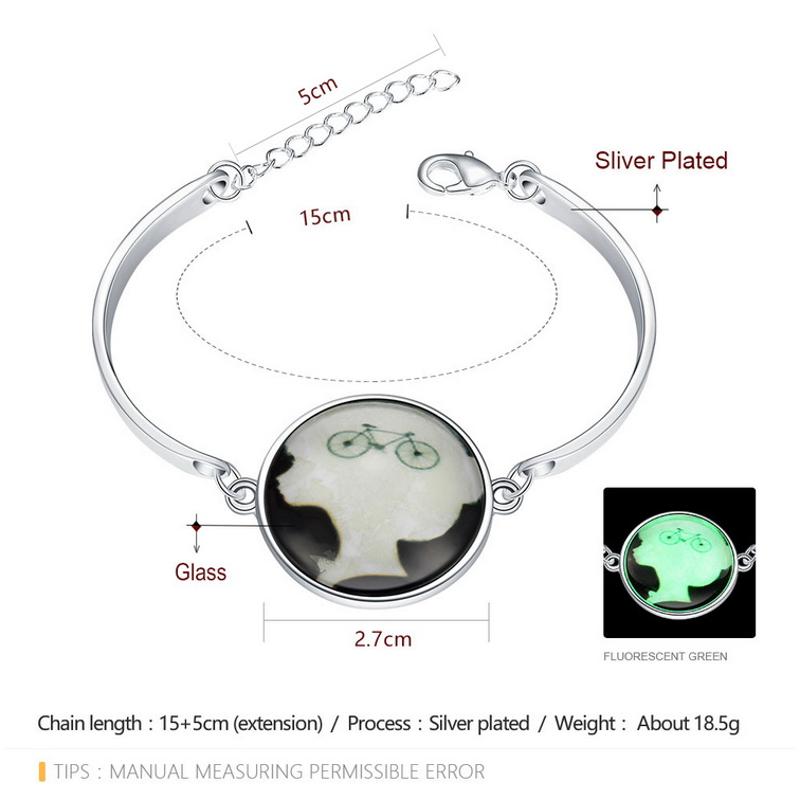 H070-A Women Bracket 夜光手链女日韩版镀纯银女学生民族风简约送女朋友七夕情人节礼物