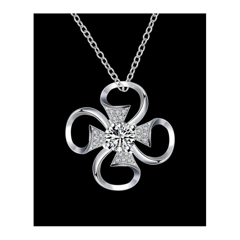 N019Women Silver Necklace 韩版镀银简约个性项链女首饰礼物锁骨送女朋友七夕情人节礼物