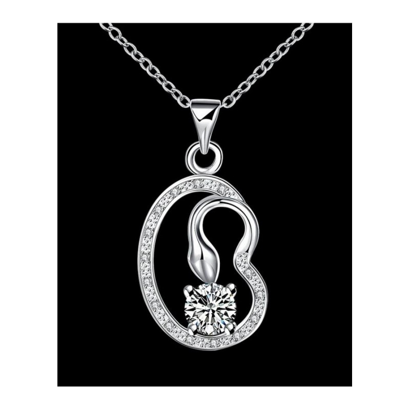 N062 N076 Women Silver Necklace 日韩镀银个性宝石锁骨项链女送女朋友七夕情人节礼物