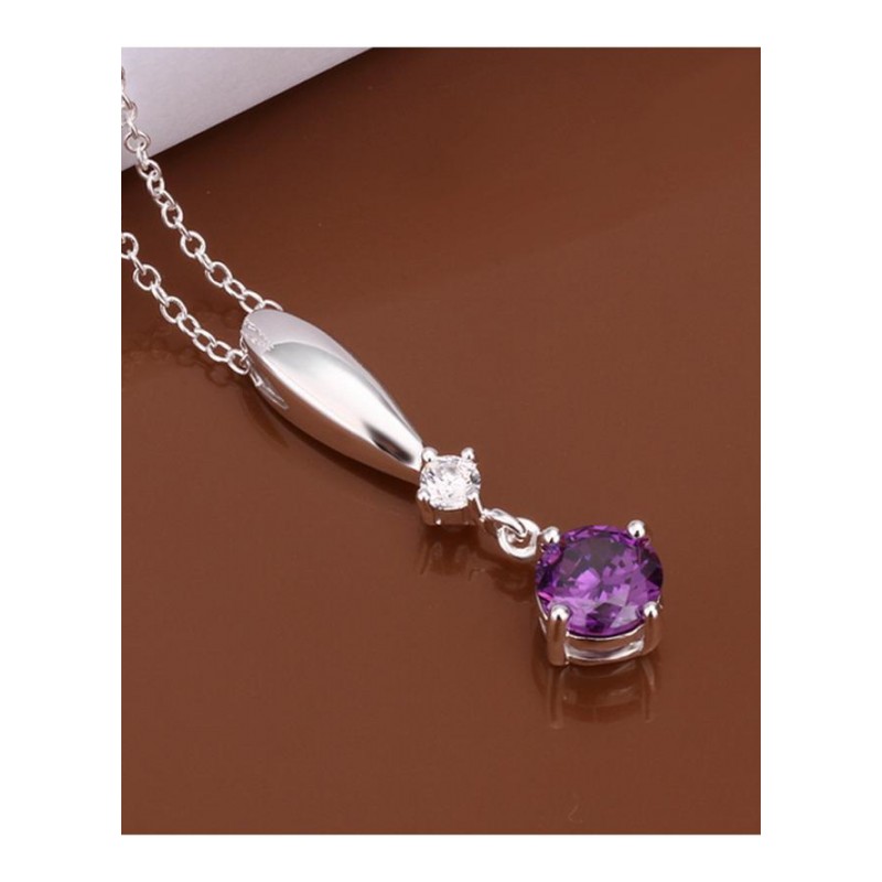 N475 Women Silver Necklace 镀925纯银女项链日韩版锁骨链潮人送女朋友七夕情人节礼物