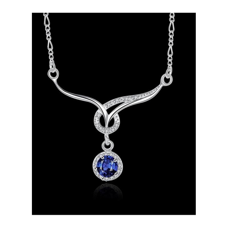 N482 Women Silver Necklace 镀925纯银女项链日韩版锁骨链潮人送女朋友七夕情人节礼物