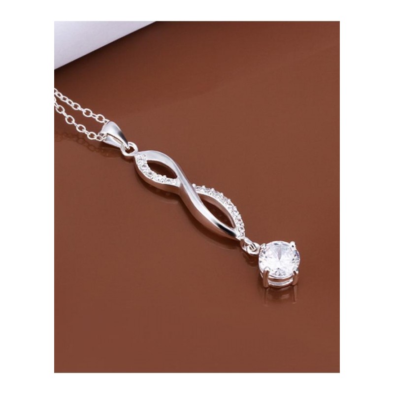 N493 Women Silver Necklace 镀925纯银女项链日韩版锁骨链潮人送女朋友七夕情人节礼物