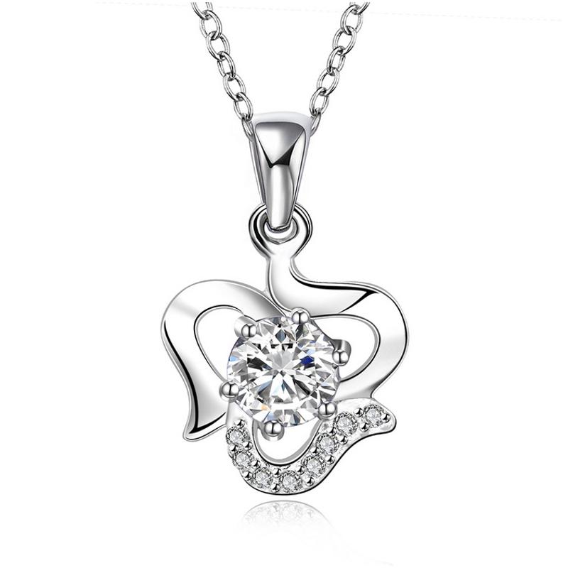 N515 Women Silver Necklace 镀925纯银女项链日韩版锁骨链潮人送女朋友七夕情人节礼物