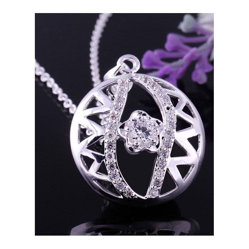 N527 Women Silver Necklace 镀925纯银女项链日韩版锁骨链潮人送女朋友七夕情人节礼物