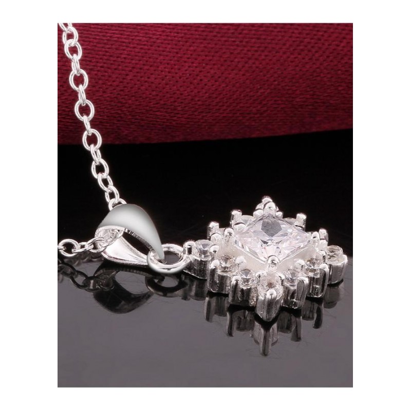 N582 Women Silver Necklace 镀925纯银女项链日韩版锁骨链潮人送女朋友七夕情人节礼物