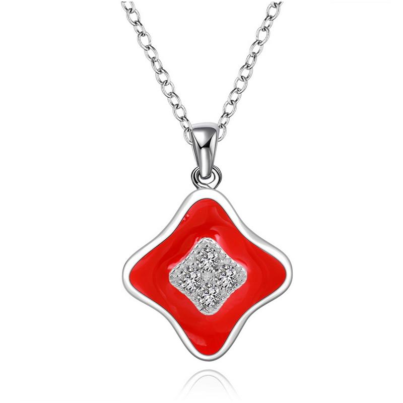 N606 Women Silver Necklace 镀925纯银女项链日韩版锁骨链潮人送女朋友七夕情人节礼物