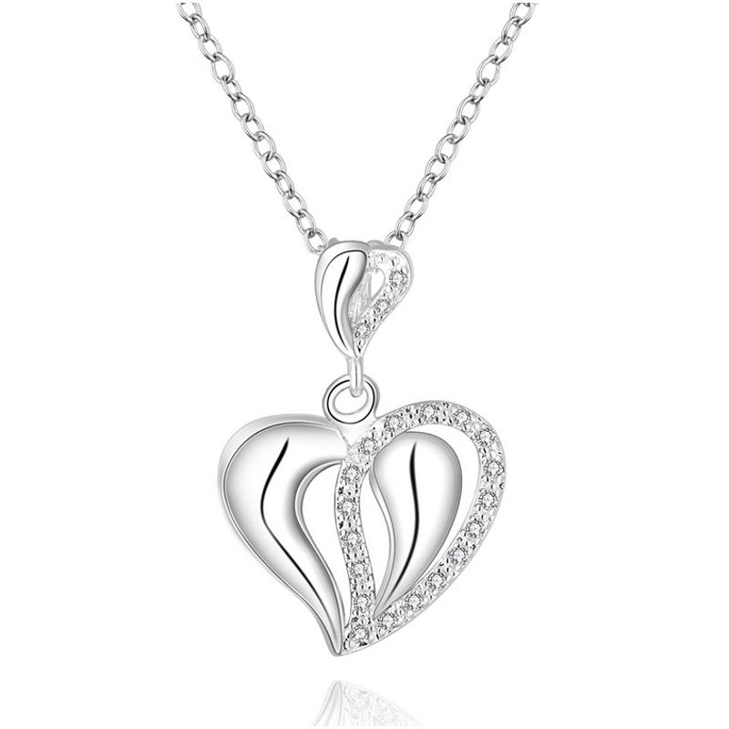 N609 Women Silver Necklace 镀925纯银女项链日韩版锁骨链潮人送女朋友七夕情人节礼物