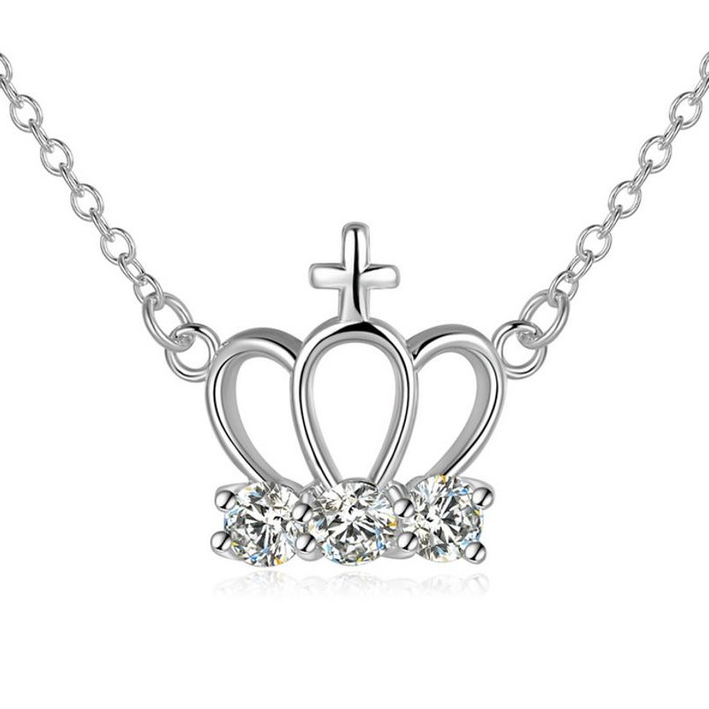 N612 Women Silver Necklace 镀925纯银女项链日韩版锁骨链潮人送女朋友七夕情人节礼物