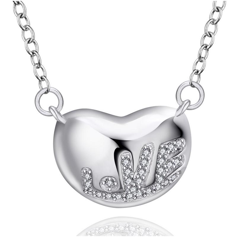 N621Women Silver Necklace 镀925纯银女项链日韩版锁骨链潮人送女朋友七夕情人节礼物
