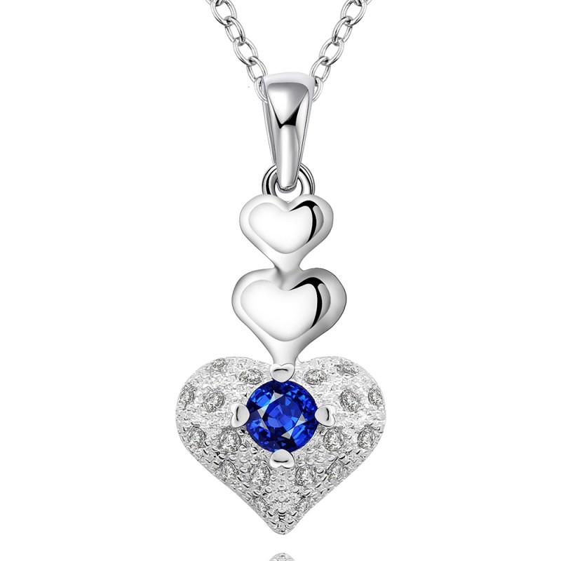 N640 Women Silver Necklace 镀925纯银女项链日韩版锁骨链潮人送女朋友七夕情人节礼物