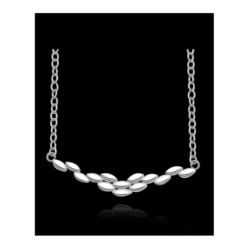 N645 Women Silver Necklace 镀925纯银女项链日韩版锁骨链潮人送女朋友七夕情人节礼物