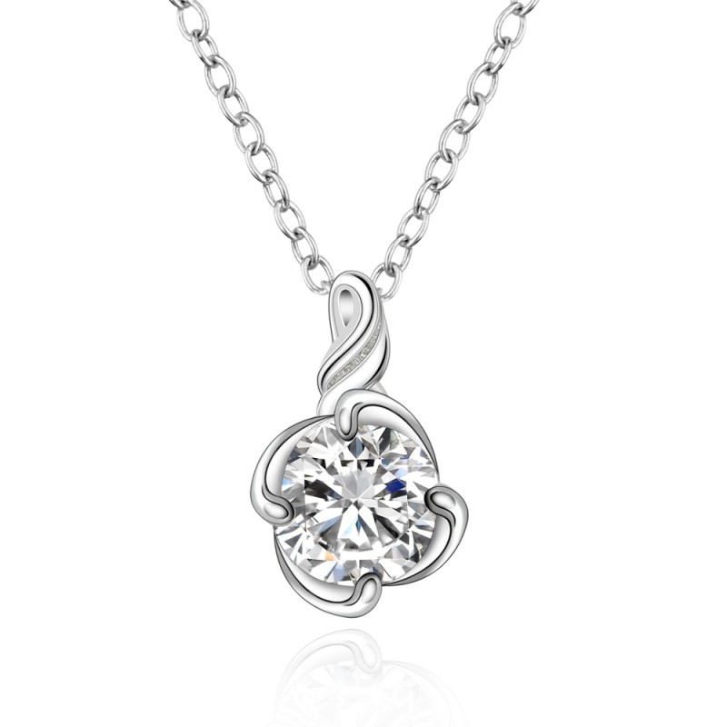 N658 Women Silver Necklace 镀925纯银女项链日韩版锁骨链潮人送女朋友七夕情人节礼物