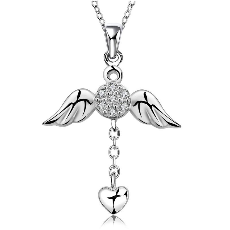 N674 Women Silver Necklace 镀925纯银女项链日韩版锁骨链潮人送女朋友七夕情人节礼物
