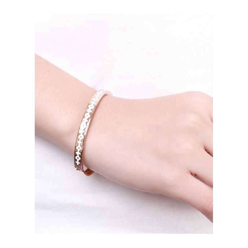 Z013 Women Bracelet 女生饰品简约复古手镯玫瑰金色日韩首饰配饰送女朋友七夕情人节礼物