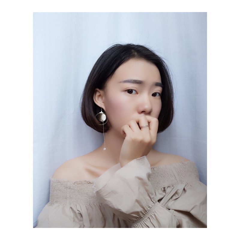 简约手作珍珠贝壳系列复古个性气质耳环耳夹无耳洞耳线修饰脸型送女朋友七夕情人节礼物