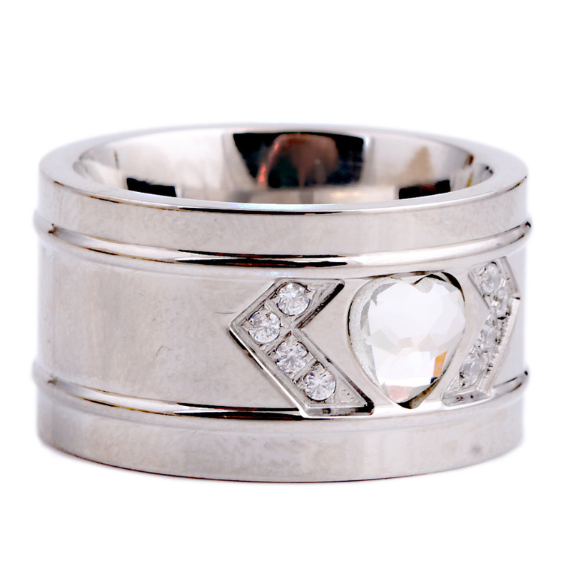 新款戒指我心永恒不锈钢情侣七夕礼物指环韩版饰品YWTJDZ9836送女朋友七夕情人节礼物