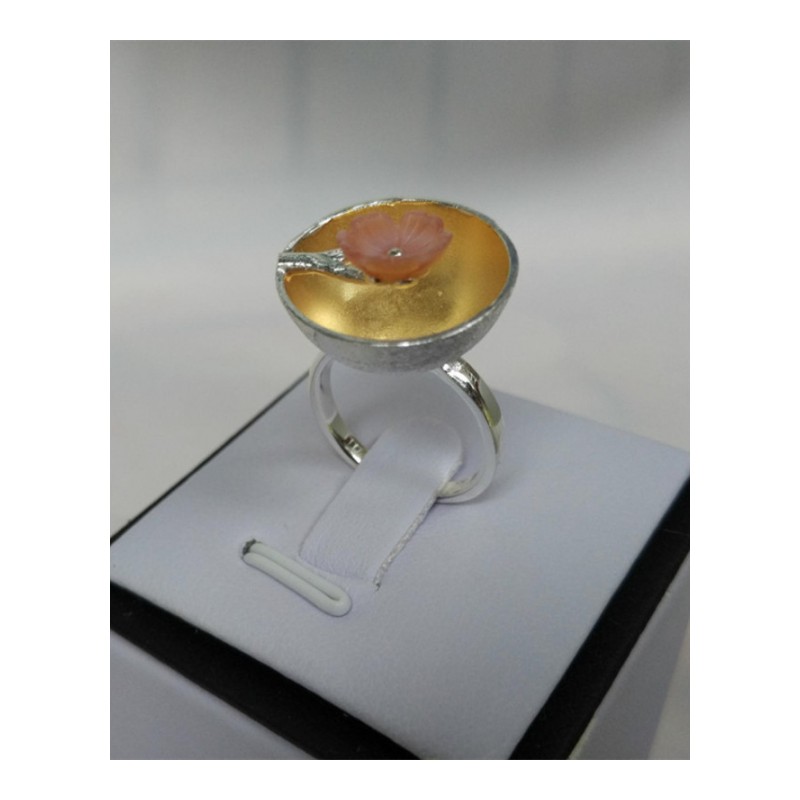 贝壳梅花开口戒指民族文艺银饰关节戒日韩个性简约潮人百搭饰品女士指环HFXYJ7958送女朋友七夕情人节礼物