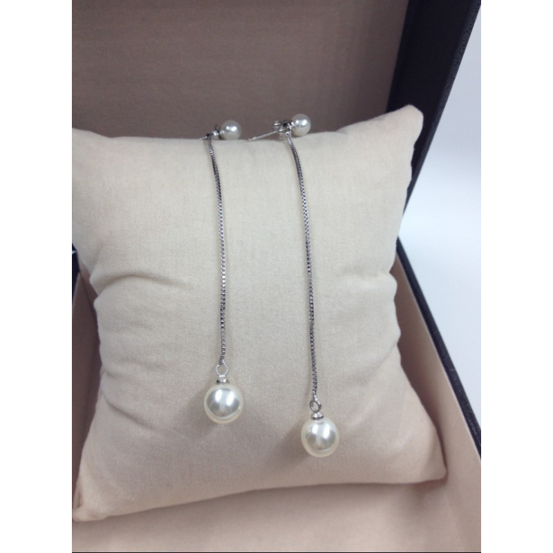 新款韩版时尚耳钉925银气质珍珠耳环一款二戴耳坠YWJY1072送女朋友七夕情人节礼物