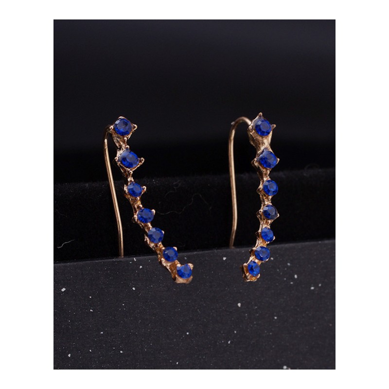 新款7颗水钻长款新娘耳钉耳坠女创意款耳环YWKT8170送女朋友七夕情人节礼物