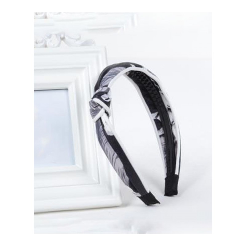 简约布艺蝴蝶结箍打结头箍带齿防滑卡饰品送女朋友七夕情人节礼物