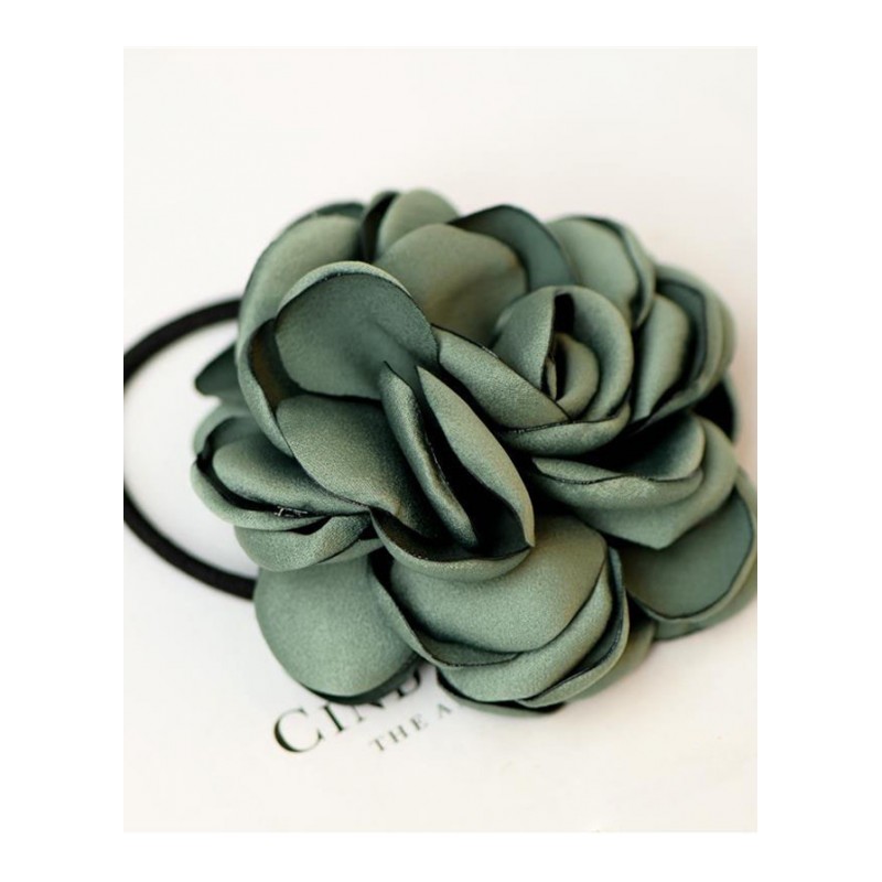 花朵夹布艺盘头饰头绳皮筋头花扎头圈女款卡饰品送女朋友七夕情人节礼物