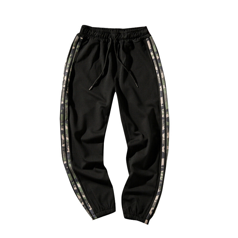 2018夏季新款休闲小脚九分裤男士加肥大码宽松运动裤韩版潮男裤子