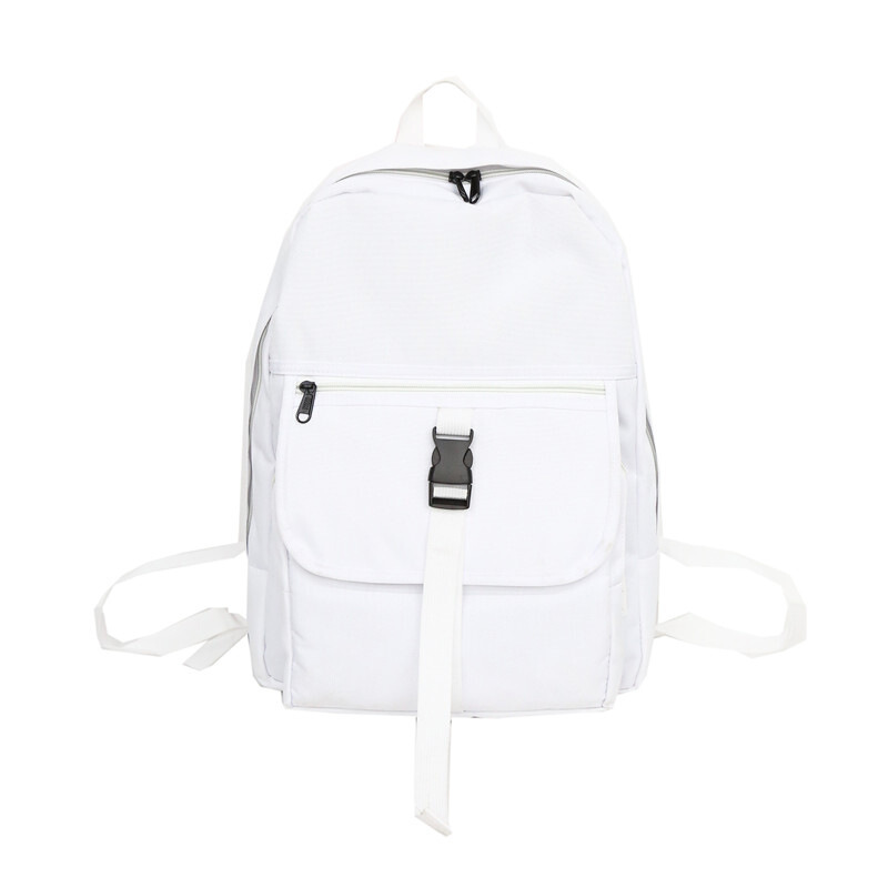 原宿大容量港风书包男女学生韩版校园小清新简约百搭情侣双肩包潮