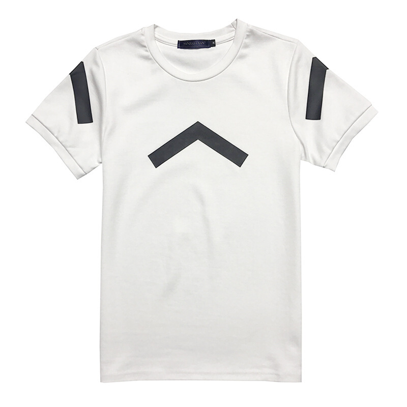夏季新款短袖男韩版简约休闲印花圆领男士T恤社会青年帅气男装潮